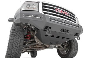 GMC Sierra 1500 Front Bumper - Rough Country - Fabricated | Prerunner | High Clearance - Flat Black - '07-'13